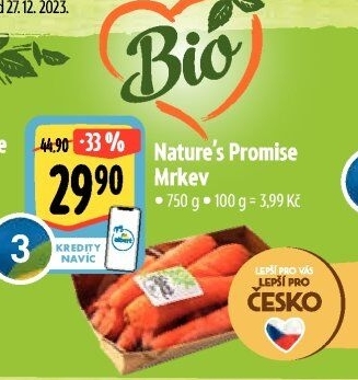Mrkev bio Nature'