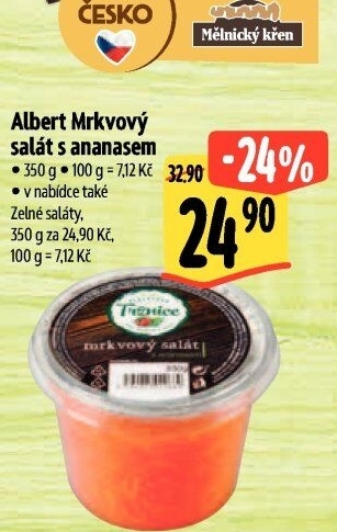 Mrkvový salát s ananasem Albert