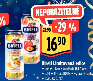 Nealkoholické pivo ochucené Birell