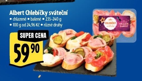 Obložený chlebíček Albert