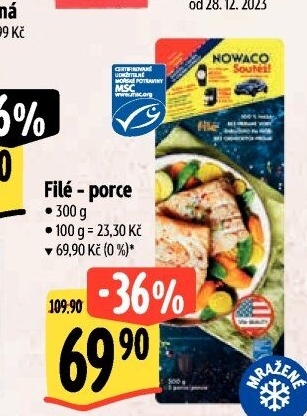 Rybí filé mražené Nowaco