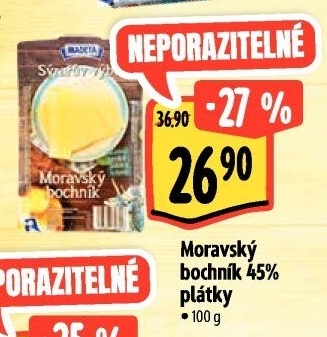 Sýr Moravský bochník 45% Sýrařův výběr Madeta