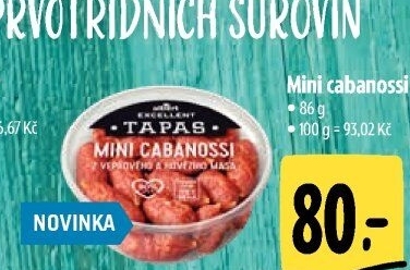 Tapas mini cabanossi Albert Excellent