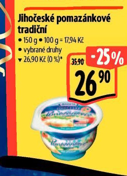 Tradiční pomazánkové Jihočeské Madeta