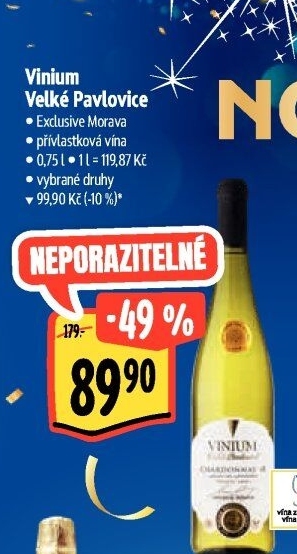 Vína Vinium Exclusive Velké Pavlovice - přívlastková