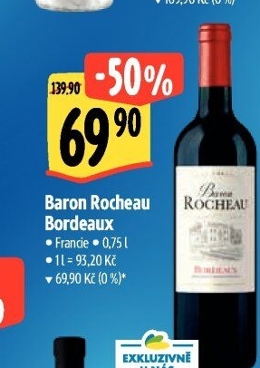 Víno Bordeaux Baron Rocheau