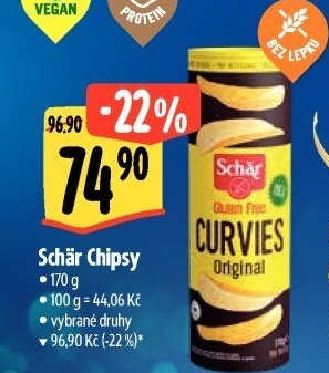 Chipsy bez lepku Schär