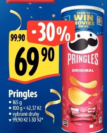 Chipsy Pringles - tubus