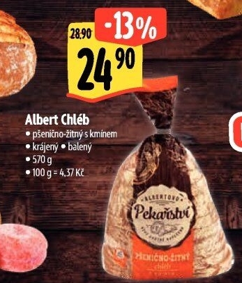 Chléb pšenično-žitný kmínový Albert