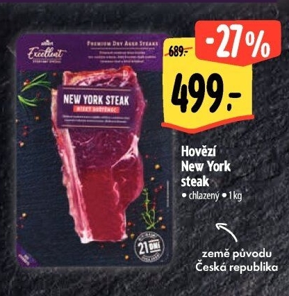 Hovězí steak New York Albert Excellent