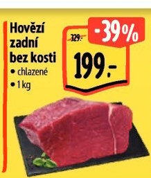 Hovězí zadní bez kosti