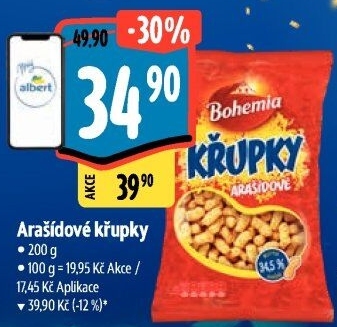 Křupky arašídové Bohemia