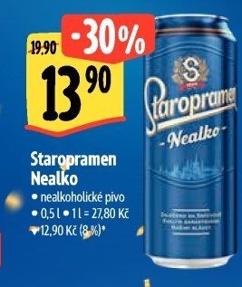 Nealkoholické pivo Staropramen