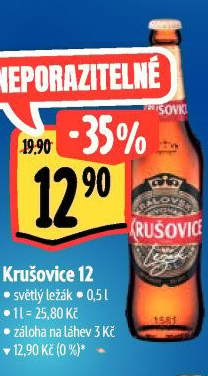 Pivo světlé Královský ležák 12° Krušovice