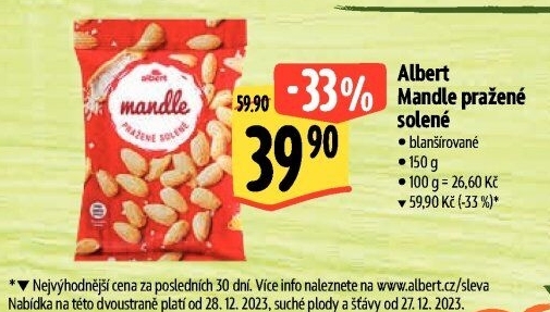 Pražené mandle Albert