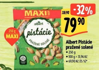 Pražené pistácie Albert