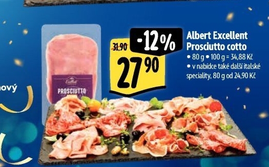 Šunka Prosciutto Cotto Albert Excellent