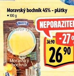 Sýr Moravský bochník 45% Sýrařův výběr Madeta