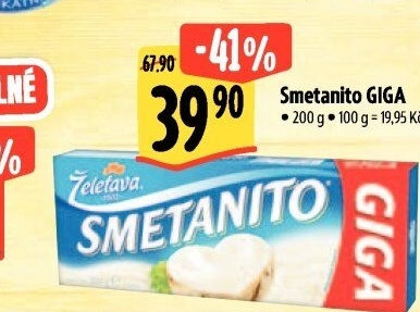 Sýr tavený Smetanito Želetava