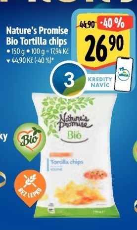 Tortilla chipsy bio Nature'