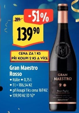 Víno Rosso Gran Maestro