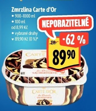 Zmrzlina ve vaničce Carte D'