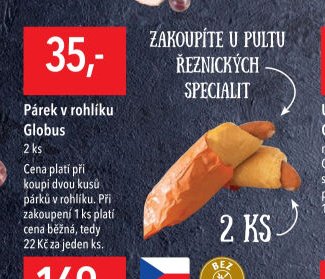 Párek v rohlíku Globus