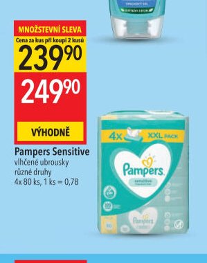 Pampers Sensitive vlhčené ubrousky