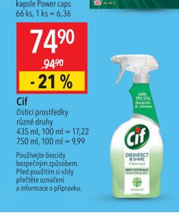Cif čisticí prostředky
