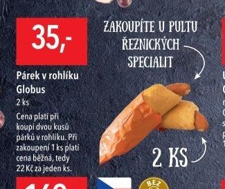 Párek v rohlíku Globus