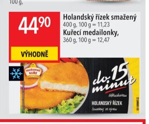 Holandský řízek smažený 400 g / Kuřecí medailonky 360 g