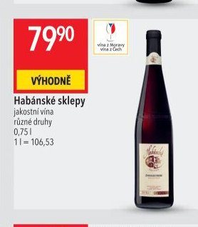 Habánské sklepy jakostní vína
