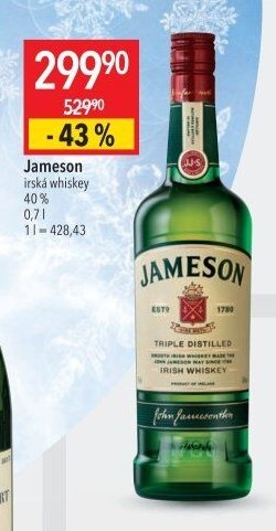 Jameson irská whiskey