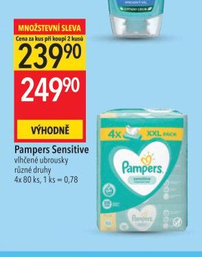 Pampers Sensitive vlhčené ubrousky