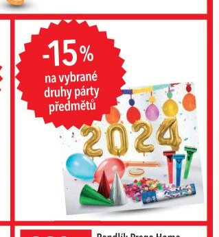 na vybrané druhy párty předmětů