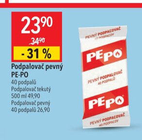Podpalovač pevný PE-PO