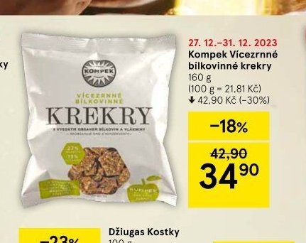 Kompek Vícezrnné bílkovinné krekry
