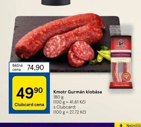 Kmotr Gurmán klobása