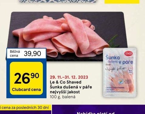 Le & Co Shaved Šunka dušená v páře