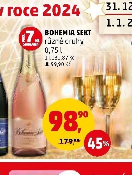 BOHEMIA SEKT různé druhy
