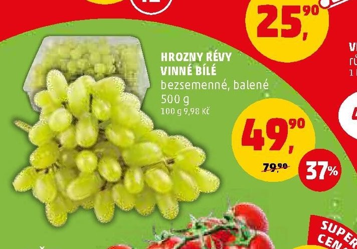 HROZNY RÉVY VINNÉ BÍLÉ bezsemenné, balené