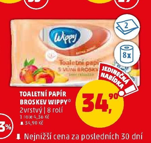 TOALETNÍ PAPÍR BROSKEV WIPPY 2vrstvý
