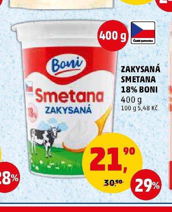 ZAKYSANÁ SMETANA 18% BONI