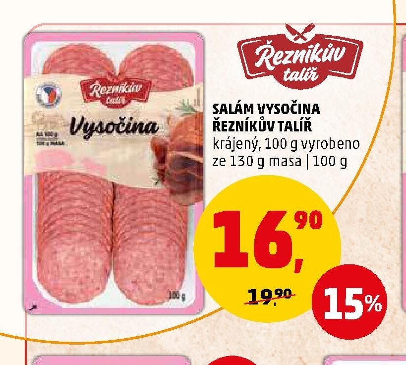 SALÁM VYSOČINA ŘEZNÍKŮV TALÍŘ