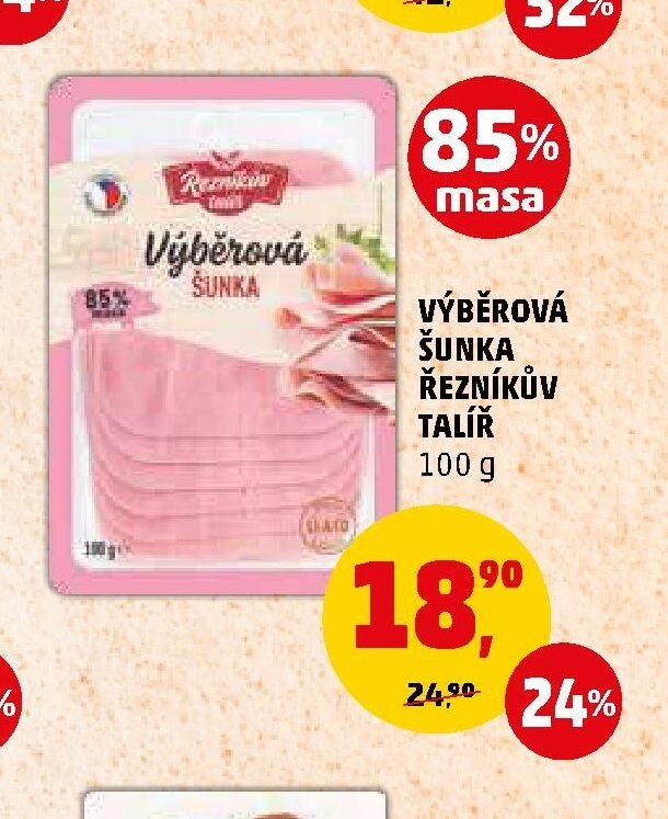 VÝBĚROVÁ ŠUNKA ŘEZNÍKŮV TALÍŘ