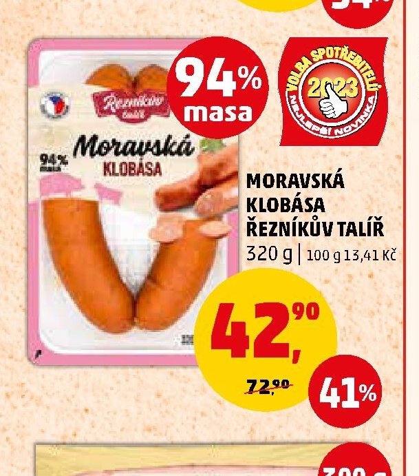 MORAVSKÁ KLOBÁSA ŘEZNÍKŮV TALÍŘ