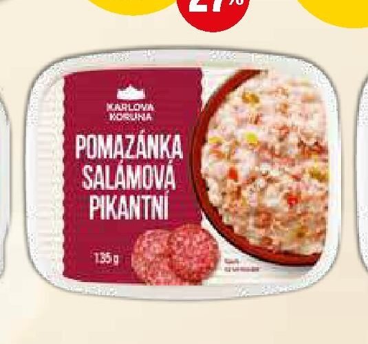 Pomazánka Karlova Koruna salámová pikantní 135 g