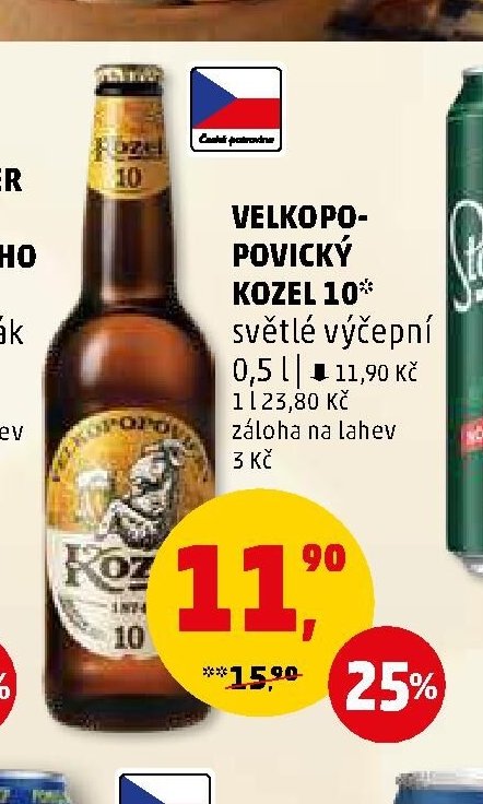 VELKOPOPOVICKÝ KOZEL 10 světlé výčepní