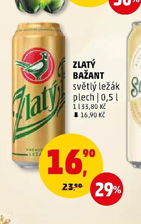ZLATÝ BAŽANT světlý ležák plech