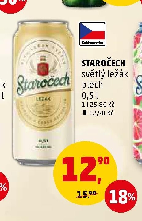 STAROČECH světlý ležák plech